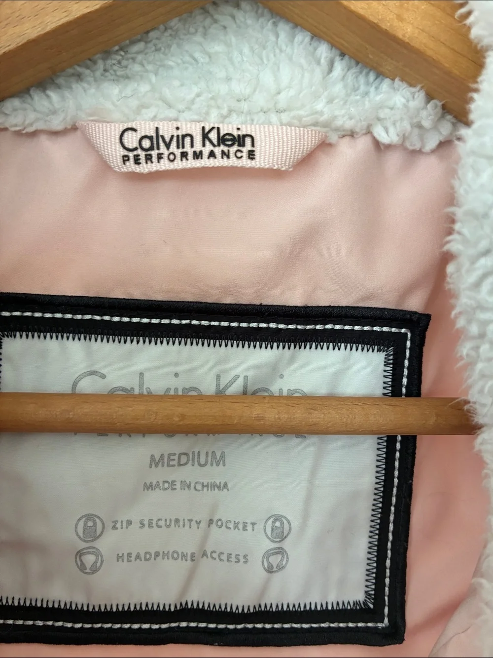Calvin Klein Pale Pink Quilted Puffer Vest - Sleeveless Zip Front